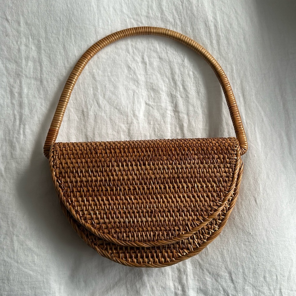 Cult Gaia Ryka Rattan Shoulder Bag